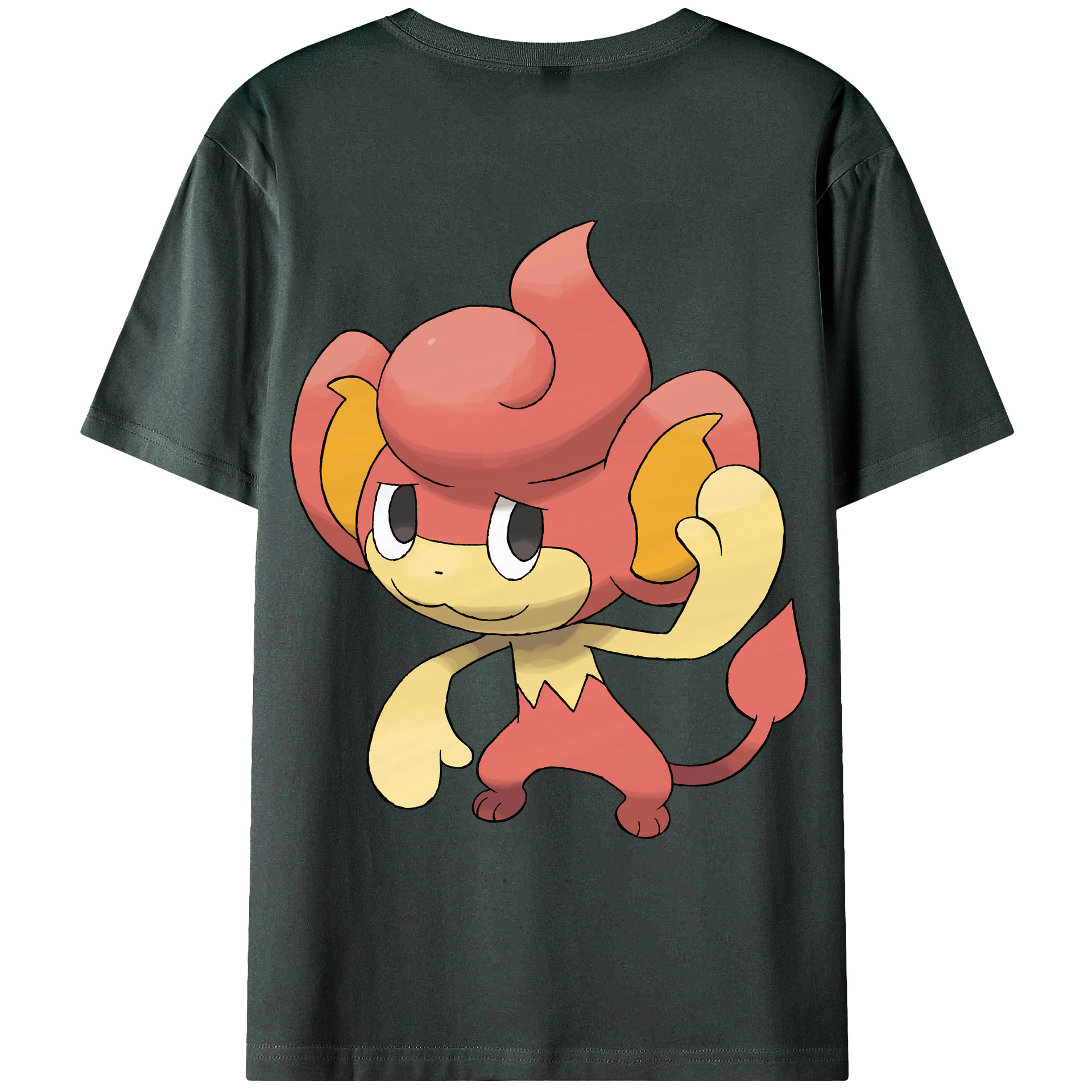 （画像用） ポケットモンスター Pokémon 綿100％ メンズ半袖Tシャツ（バックプリント） 通気性